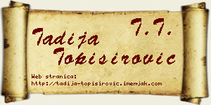 Tadija Topisirović vizit kartica